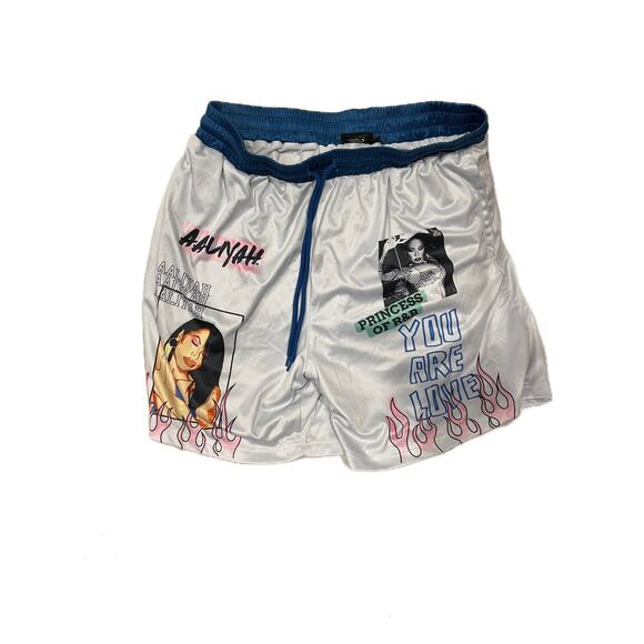 Aaliyah Unique Vintage Loose Fit Athletic Shorts Mens L - Picture 1 of 3